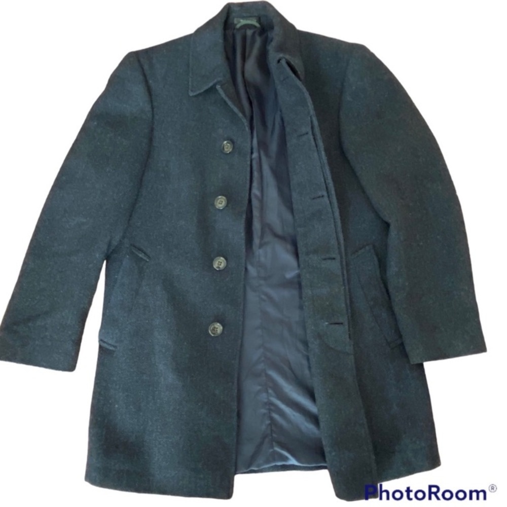 Lauren Ralph Lauren Wool Coat Men Overcoat Charcoal Gray Size 36R Jacket
Coat